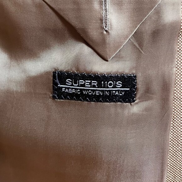 Jack Victor Noble CT Super 110s Wool Blazer Jacket Sz 40R Lt Tan Single Breasted - Picture 7 of 16